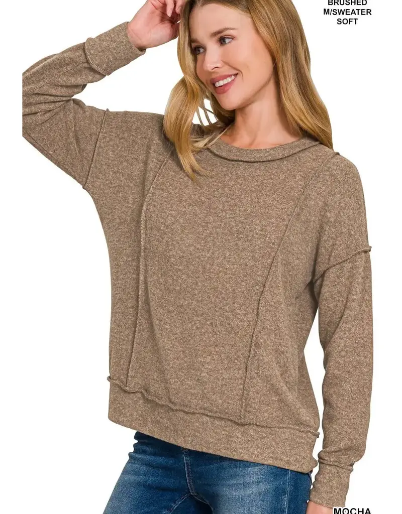 Soft Brushed Drop Shoulder Top