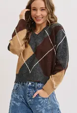 Argyle Knit Sweater
