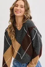 Argyle Knit Sweater