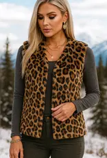 Leopard Faux Fur Vest