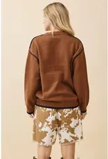 Knit Sweater With Contrast-Trim