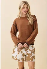 Knit Sweater With Contrast-Trim