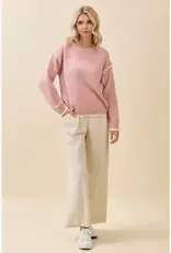 Knit Sweater With Contrast-Trim