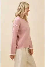 Knit Sweater With Contrast-Trim