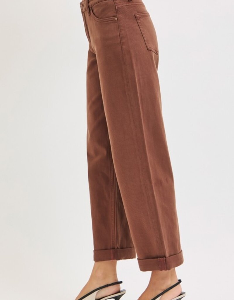 Tummy Control Mid Rise Ankle Barrel Relaxed Baggy