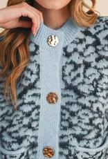 Leopard Knit Sweater Vest