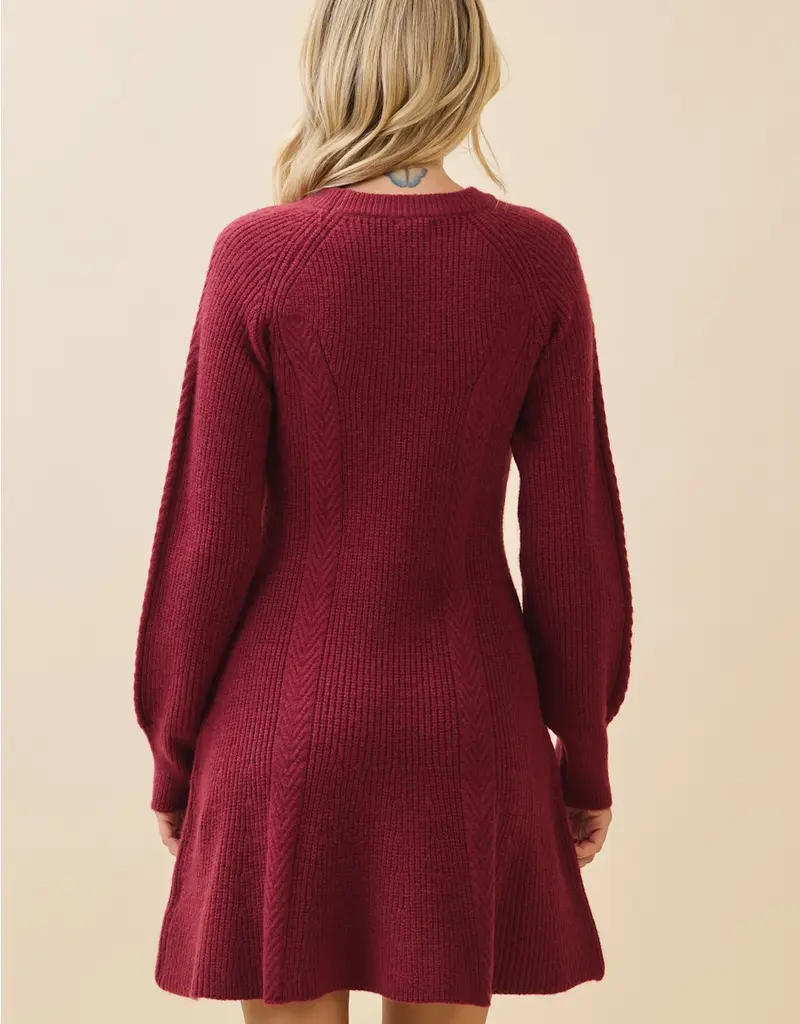 Ribbed Knit Sweater Dress