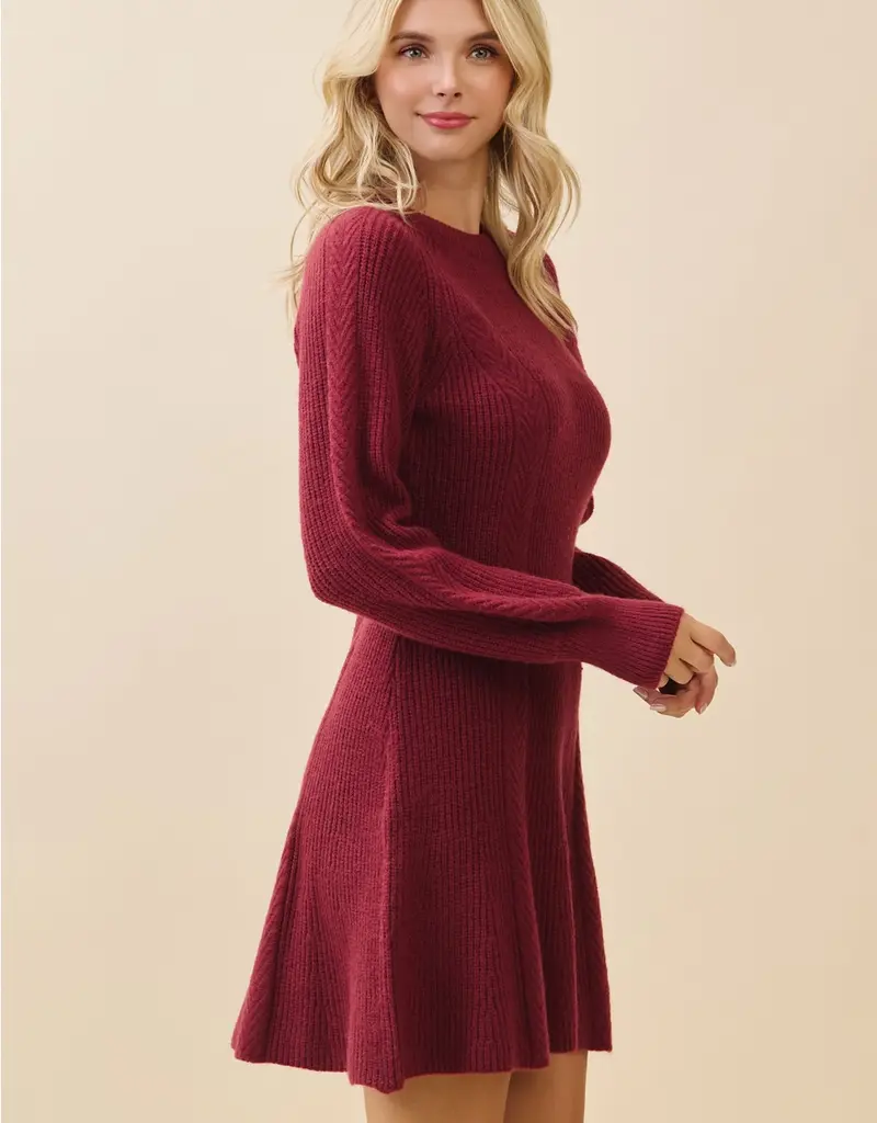 Ribbed Knit Sweater Dress