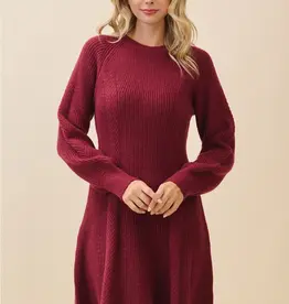 Ribbed Knit Sweater Dress