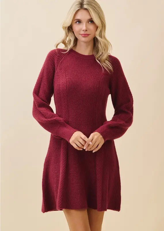 Ribbed Knit Sweater Dress