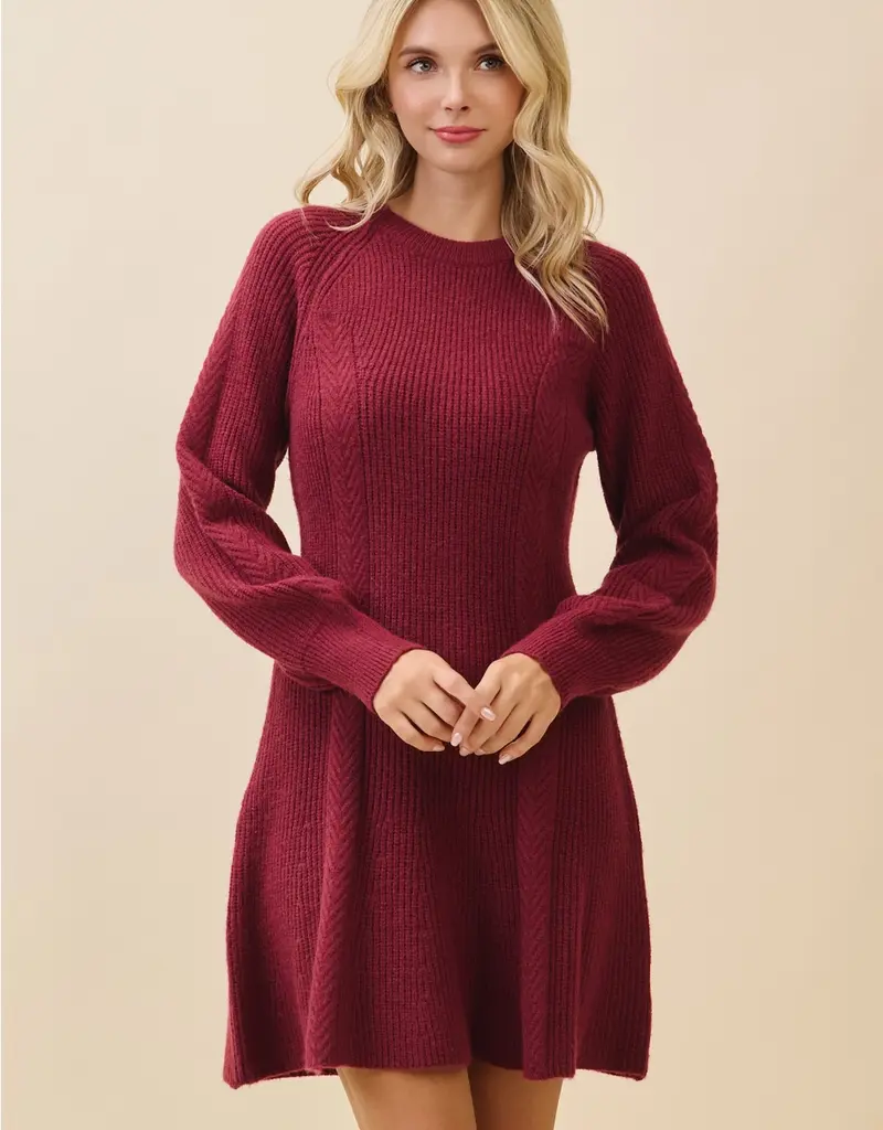Ribbed Knit Sweater Dress