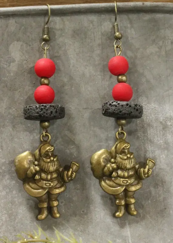 Special Delivery Santa Earrings
