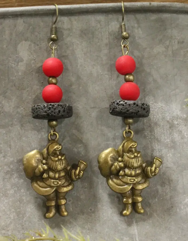 Special Delivery Santa Earrings