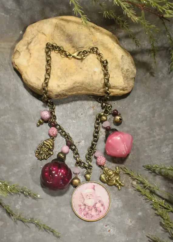 Time For Santa's Blushing This Christmas Charm'd Necklace