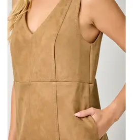 Faux Suede Shift Dress