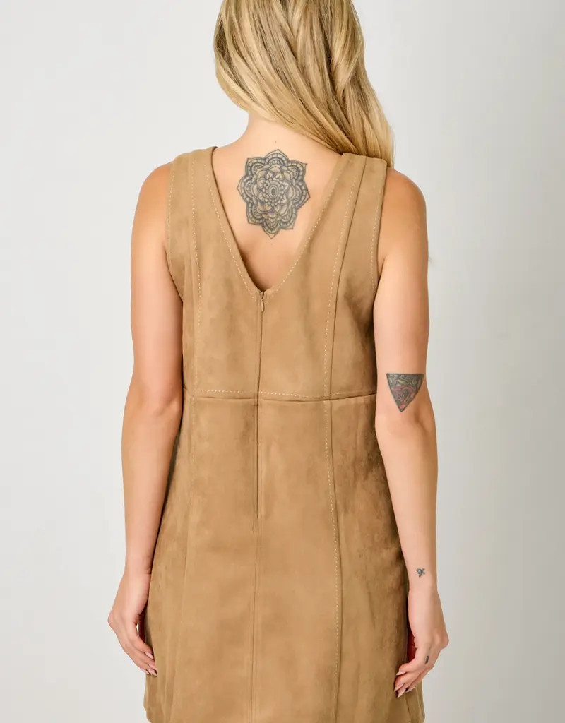 Faux Suede Shift Dress
