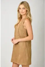 Faux Suede Shift Dress