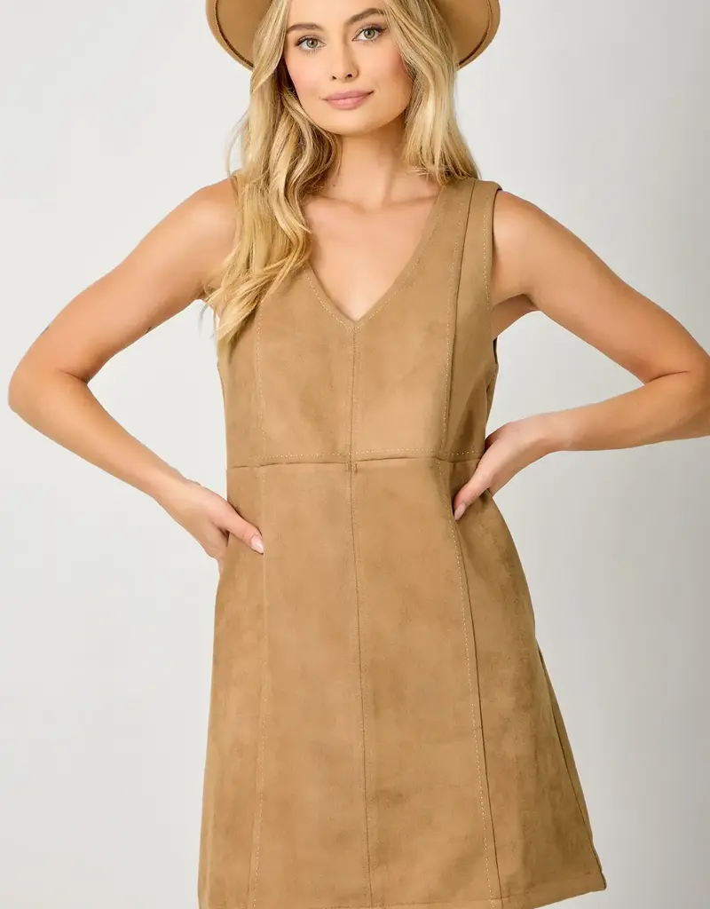 Faux Suede Shift Dress