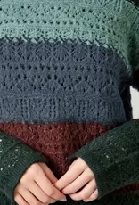 Color Blocked Pointelle Sweater