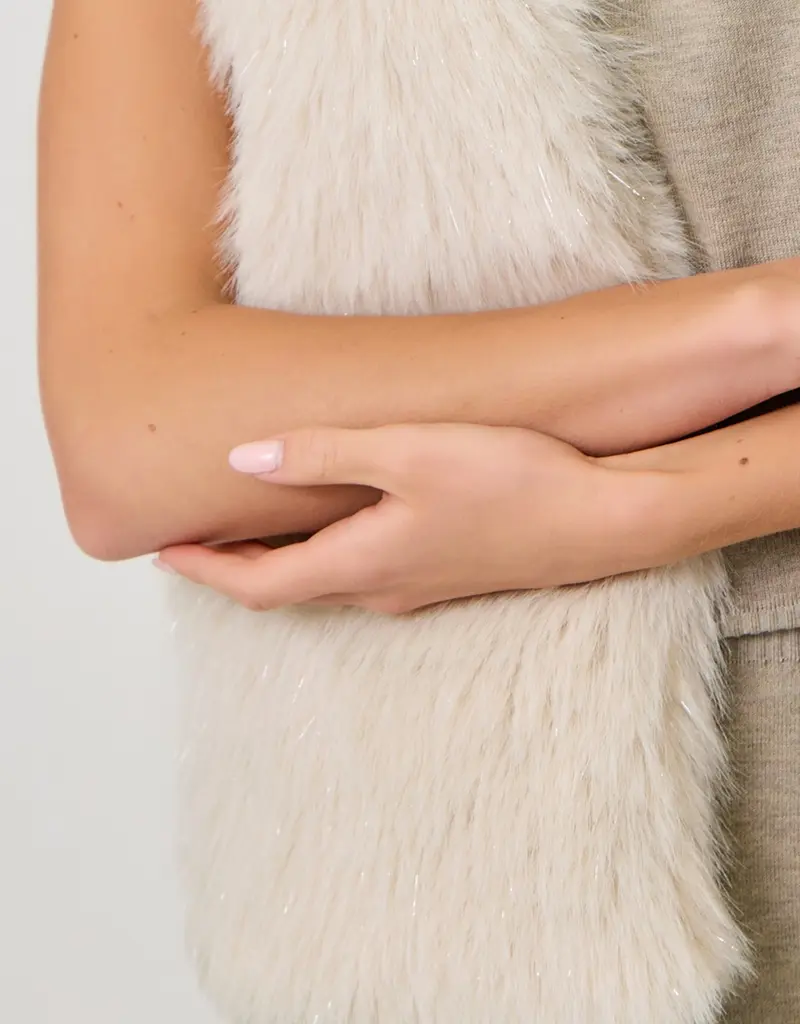 Faux Fur Sparkle Vest