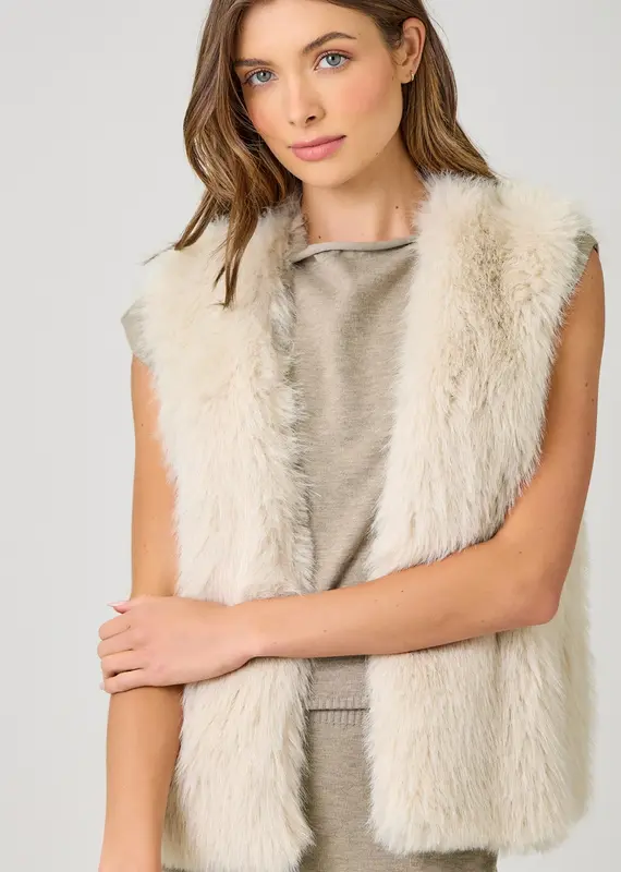 Faux Fur Sparkle Vest