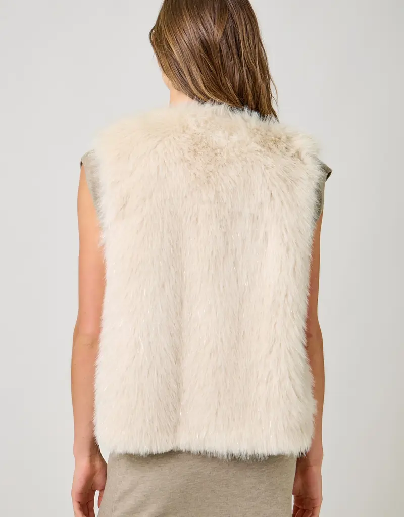 Faux Fur Sparkle Vest