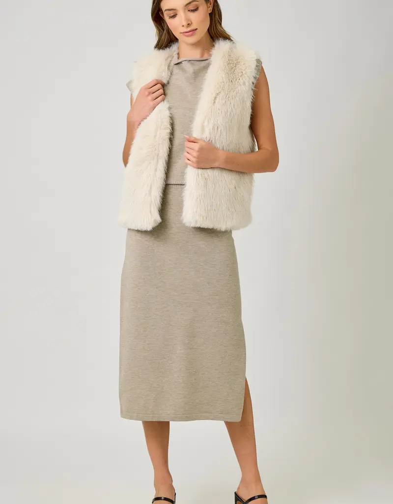 Faux Fur Sparkle Vest
