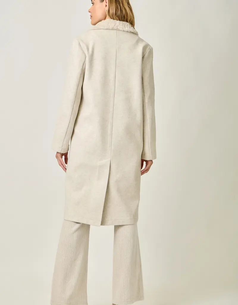 Fur Collar Long Coat