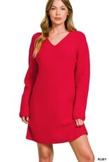 VNeck Sweater Dress