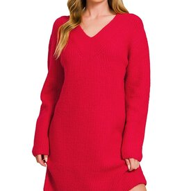 VNeck Sweater Dress