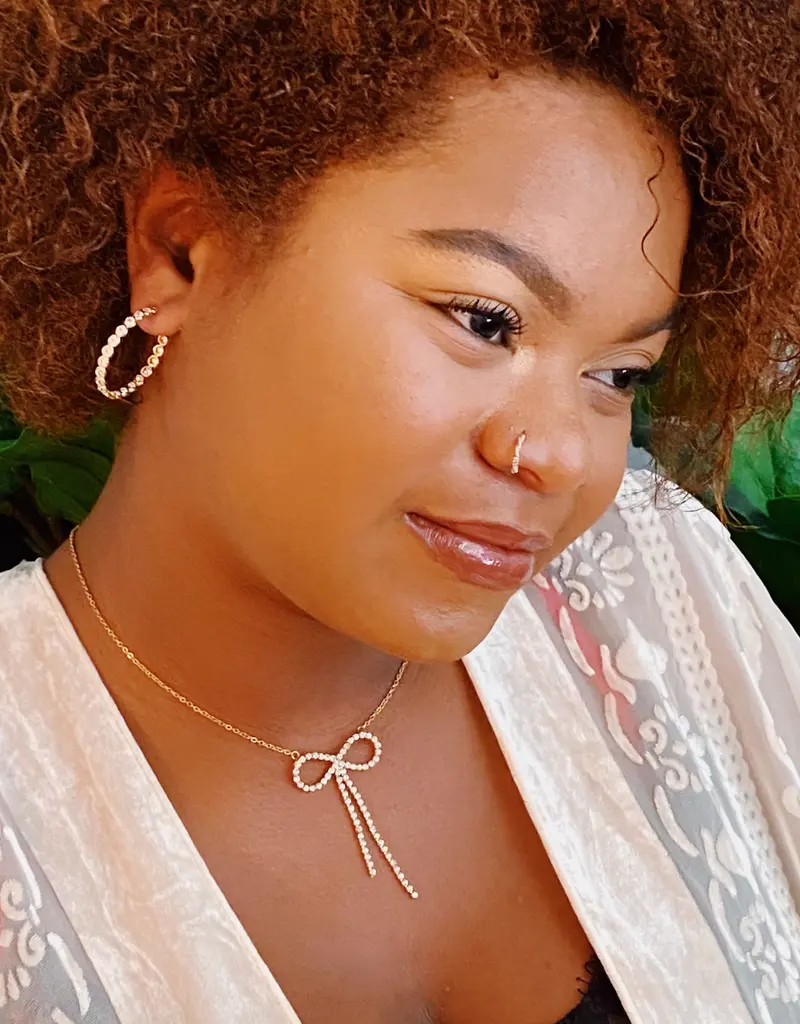 Adorable Shine Bow Necklace