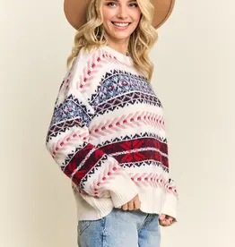 COZY SNOW Pattern Knit Sweater