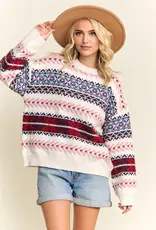 COZY SNOW Pattern Knit Sweater