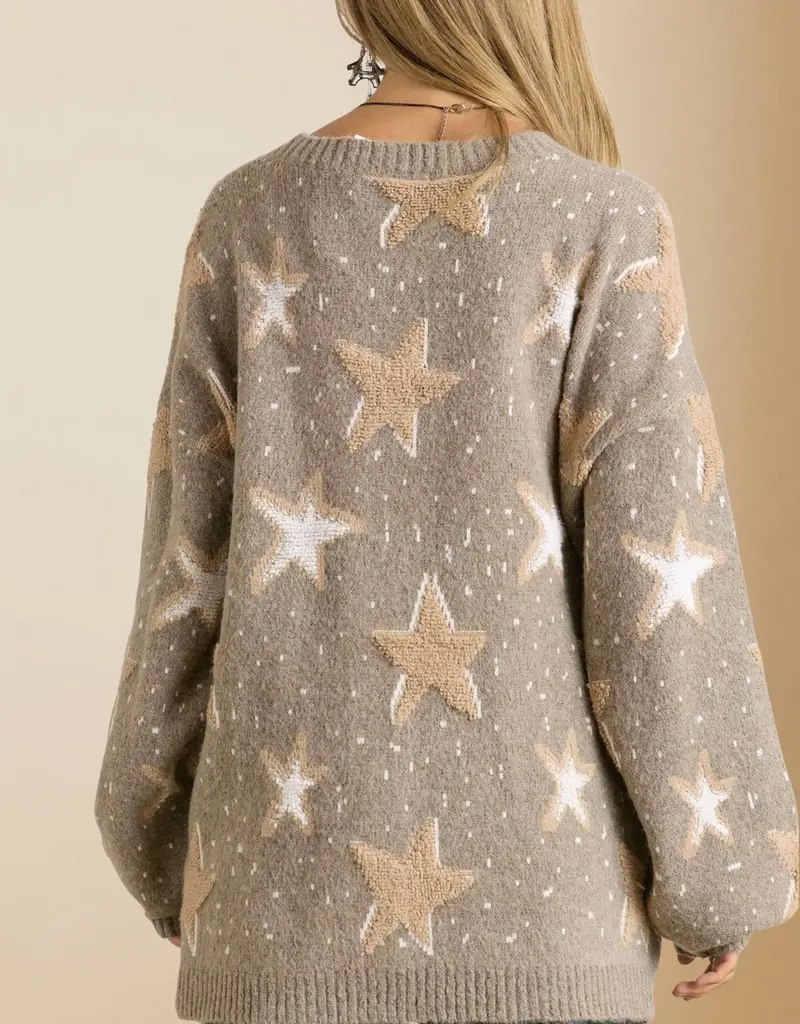 Star Chenille Detail Sweater
