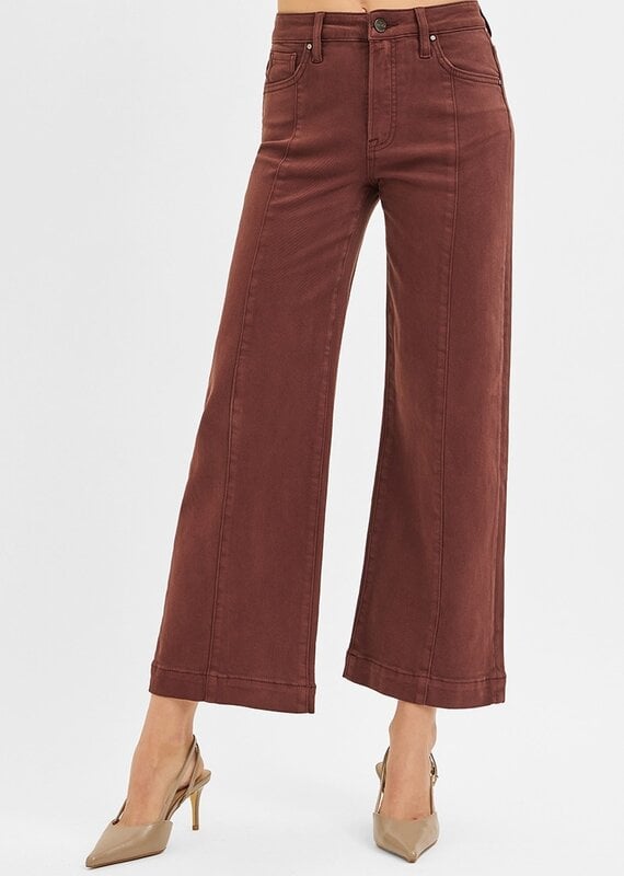 High Rise Tummy Control  Crop Wide Pant