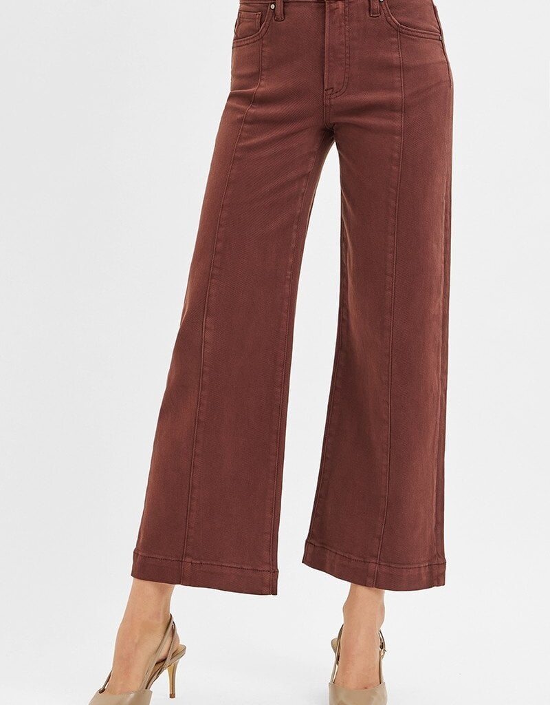 High Rise Tummy Control  Crop Wide Pant