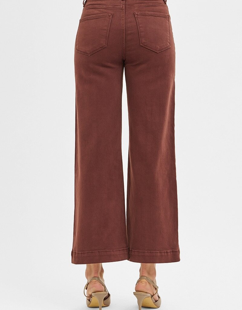 High Rise Tummy Control  Crop Wide Pant