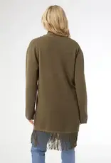 Heavenly-Luxe Mid Length Cardigan with Fringe
