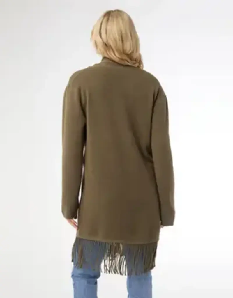 Heavenly-Luxe Mid Length Cardigan with Fringe