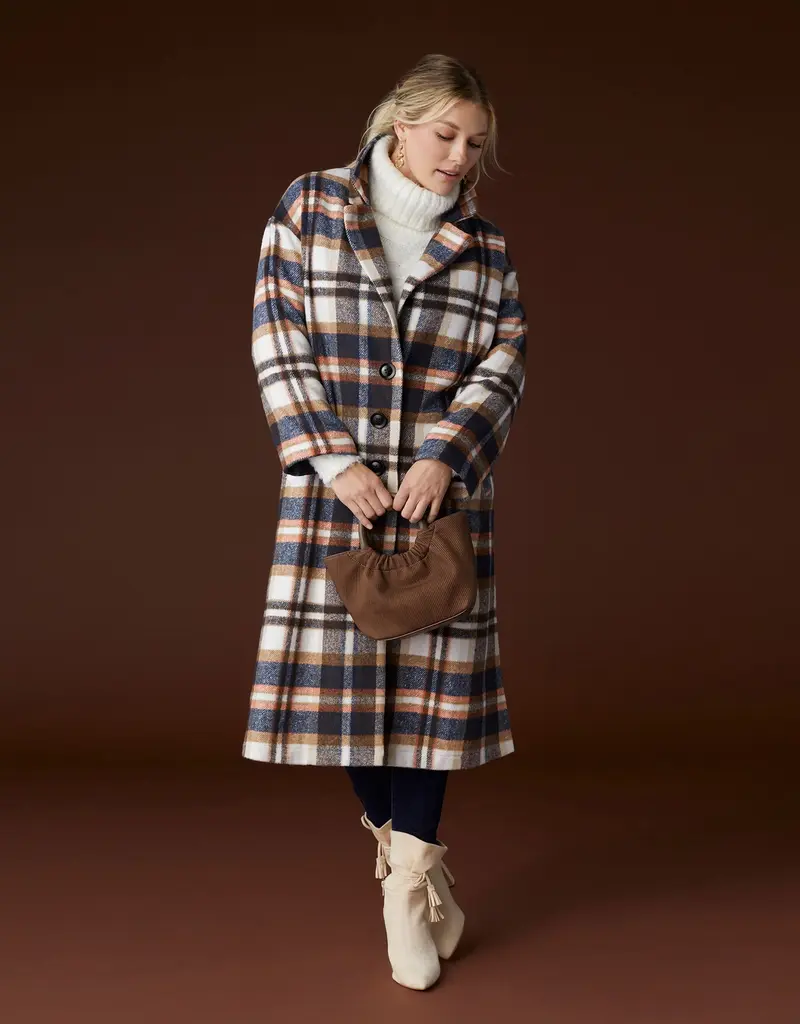Hope Oversized Plaid Trench Coat