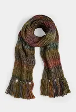 Sparkle Season Knit Scarf - Olive Multi