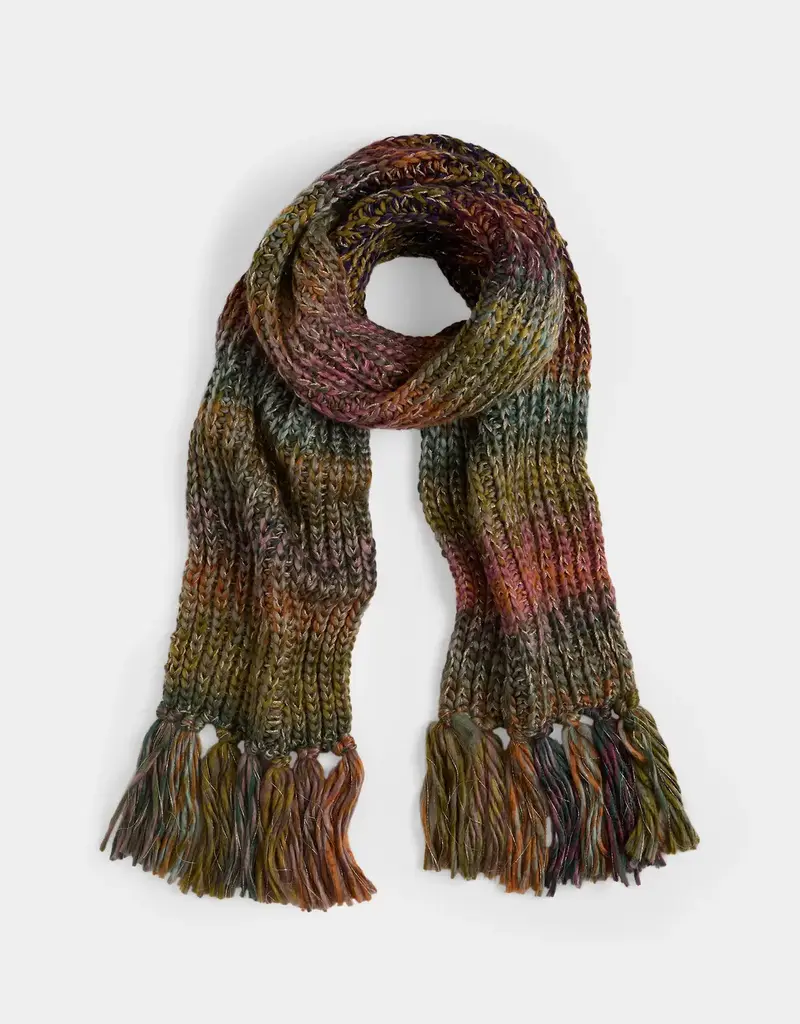 Sparkle Season Knit Scarf - Olive Multi