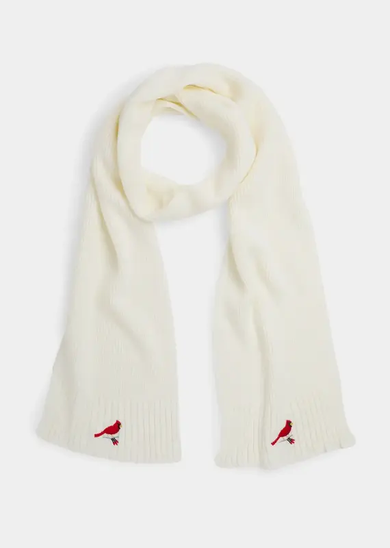Cardinal Knit Scarf - Winter White