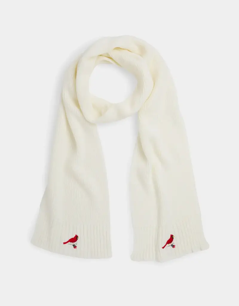 Cardinal Knit Scarf - Winter White