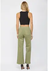 High-Rise Slant Front Pocket Wide Leg