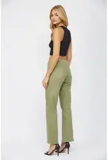 High-Rise Slant Front Pocket Wide Leg