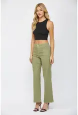 High-Rise Slant Front Pocket Wide Leg