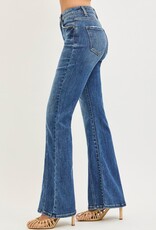 Tummy Control High Rise Flare Front Seam Detail