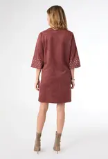 Seri Faux Suede Dress with Rivet Detail