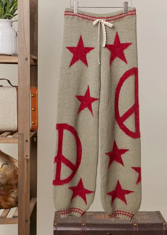 Peace & Stars Cozy Knit Pants